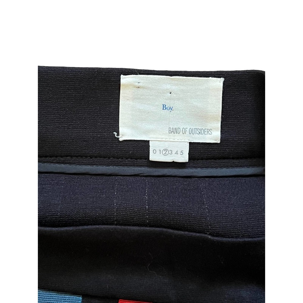 Boy. by Band of Outsiders Striped Pencil Skirt Sz 2 BY0203 Italy Black Blue Red - Picture 3 of 4